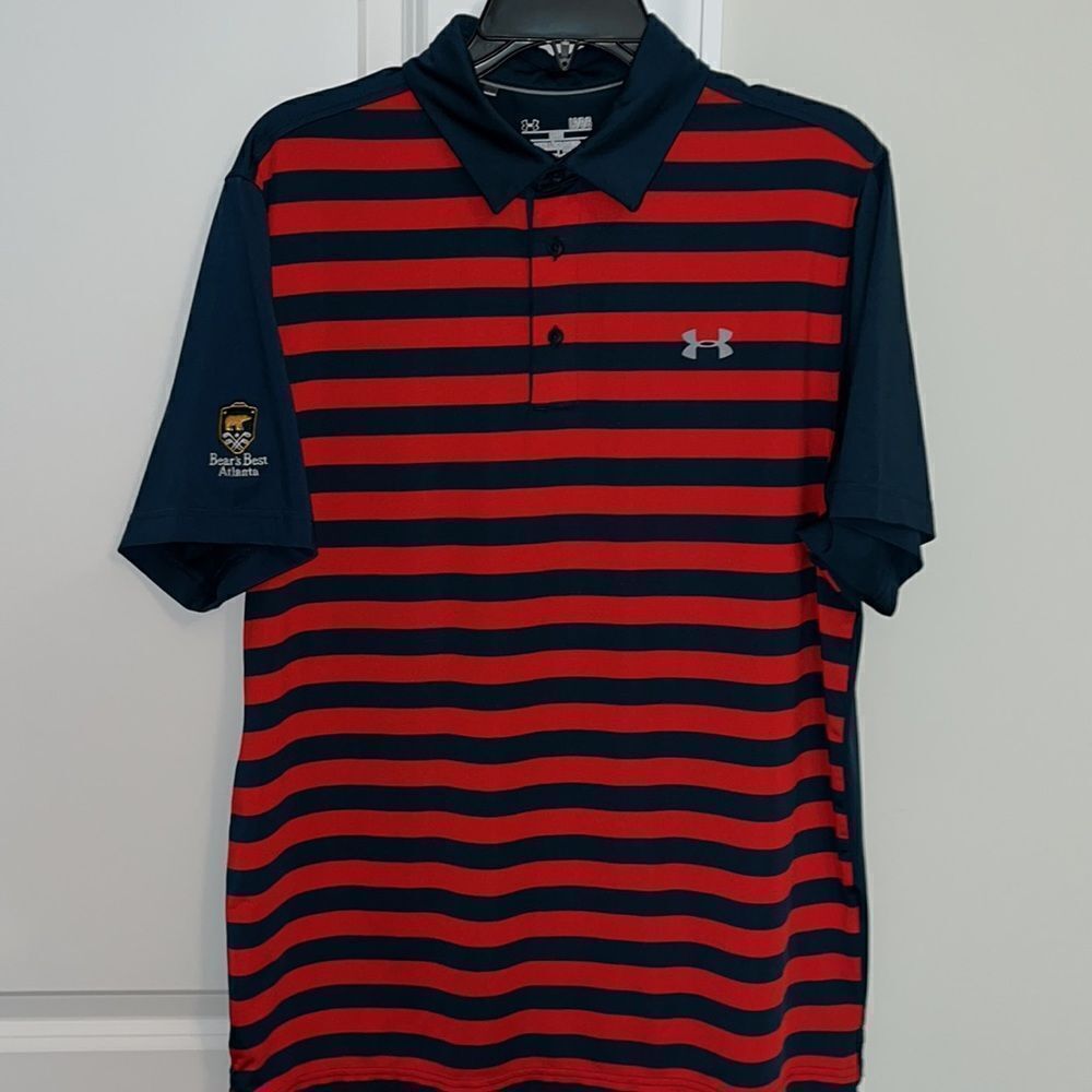 Atlanta Bear’s Best Golf Course Club Modern Coldblack Blue Red golf polo shirt L